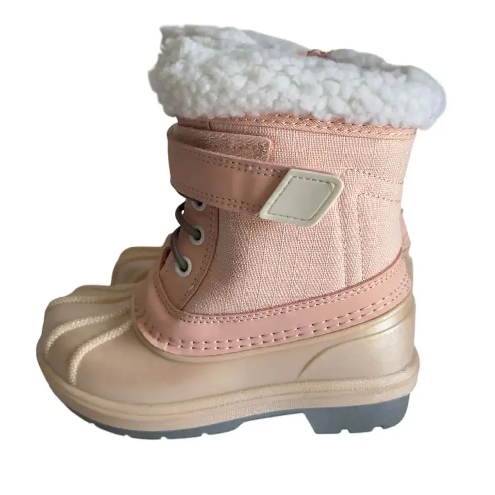 Cat & Jack Sherpa Lined Journey Toddler Girl Pink Winter Snow Boots 8